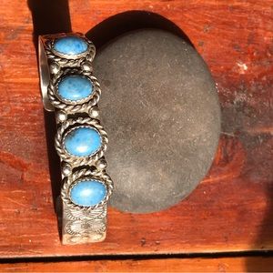 Navajo sterling and lapis cuff size 7-7.5”